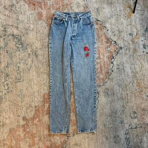 Vintage Levi jeans Size 9 floral lowrise summer usa made
